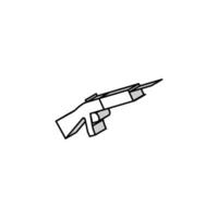 jachtgeweer wapen isometrische icoon vector illustratie