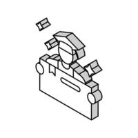 afstuderen programma isometrische icoon vector illustratie