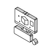 3d modellering isometrische icoon vector illustratie