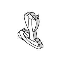 cobra slang isometrische pictogram vectorillustratie vector