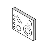 elektrische kookplaat isometrische pictogram vectorillustratie vector