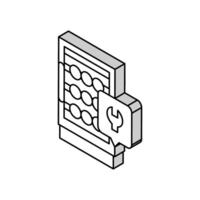 wijn koeler reparatie isometrische icoon vector illustratie