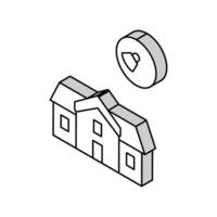 huis organiserende isometrische icoon vector illustratie
