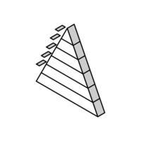 piramide tabel isometrische icoon vector illustratie