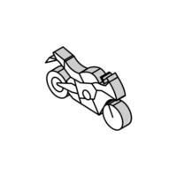 kruiser motorfiets isometrische icoon vector illustratie