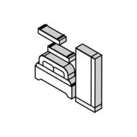 slaapkamer meubilair isometrische pictogram vectorillustratie vector