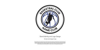 basketbal logo ontwerp voor club of logo ontwerper vector