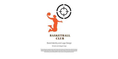 basketbal logo ontwerp voor club of logo ontwerper vector