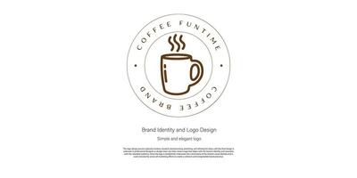 koffie winkel en voedsel logo ontwerp voor logo ontwerper of web ontwikkelaar vector