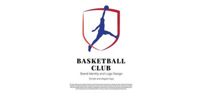 basketbal logo ontwerp voor club of logo ontwerper vector