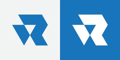 r brief logo vector sjabloon abstract monogram symbool