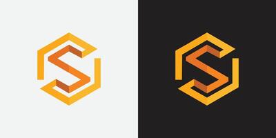 geometrische s letter logo-ontwerp vector