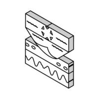 verkoudheid probleem huid isometrische icoon vector illustratie