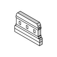 begrafenis lijkkist isometrische icoon vector illustratie