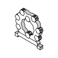 begrafenis krans isometrische pictogram vectorillustratie vector