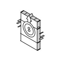 gas- Bedrijfsmiddel inflatie isometrische icoon vector illustratie