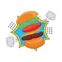 illustratie van hamburger vector