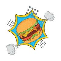 illustratie van hamburger vector