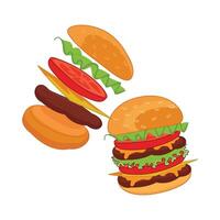 illustratie van hamburger vector