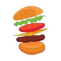 illustratie van hamburger vector