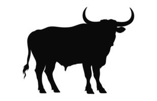 een stier silhouet vector geïsoleerd Aan een wit achtergrond