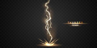 bliksem licht effect achtergrond realistisch flash met bliksem elektrisch explosie vector illustratie