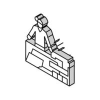 naaien ambacht bezetting isometrische icoon vector illustratie