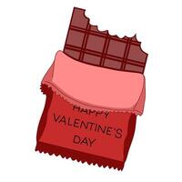 Lieve schat snoepgoed chocola Valentijn klem kunst vector