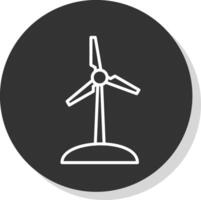 turbine lijn grijs icoon vector