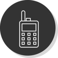 walkie talkie lijn grijs icoon vector