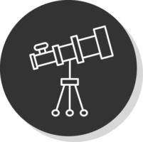telescoop lijn grijs icoon vector