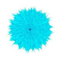 blauw vacht bal pompon Aan wit achtergrond vector