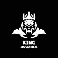 koning silhouet logo ontwerp illustratie vector