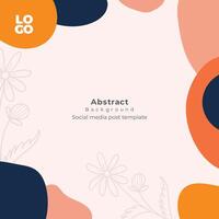 abstract Hoes vector sociaal media post plein sjabloon ontwerp