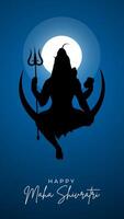 gelukkig maha shivratri poster vector