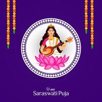 vasant panchami, saraswati poeja, basant sociaal media post vector