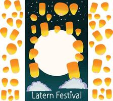 latern festival vector illustratie