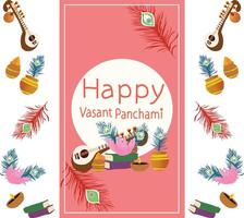 gelukkig vasant panchami vector illustratie