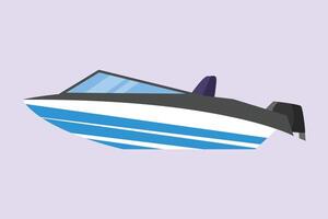 zee vervoer concept. gekleurde vlak vector illustratie geïsoleerd.