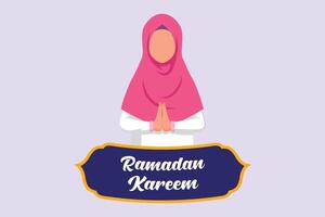 gastvrij Ramadan concept. gekleurde vlak vector illustratie geïsoleerd.