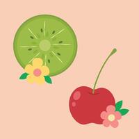 schattig fruit plak decoratie vector kunst