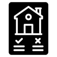 huis reglement glyph icoon vector