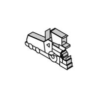 bestratingsafwerkmachine bouw auto voertuig isometrische icoon vector illustratie