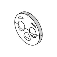 OMG emoji isometrische icoon vector illustratie