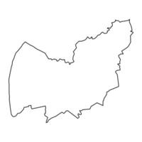 manzini regio kaart, administratief divisie van eswatini. vector illustratie.