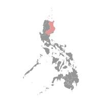cagayan vallei regio kaart, administratief divisie van Filippijnen. vector illustratie.