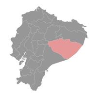 pastaza provincie kaart, administratief divisie van Ecuador. vector illustratie.