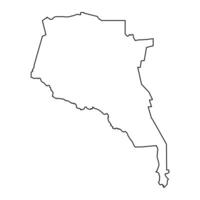 ahal regio kaart, administratief divisie van Turkmenistan. vector illustratie.