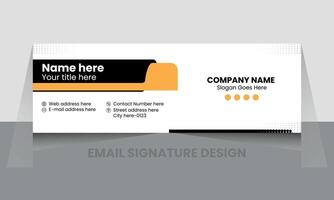 e-mail handtekening ontwerp of e-mail footer ontwerp vector