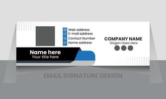 e-mail handtekening ontwerp of e-mail footer ontwerp vector